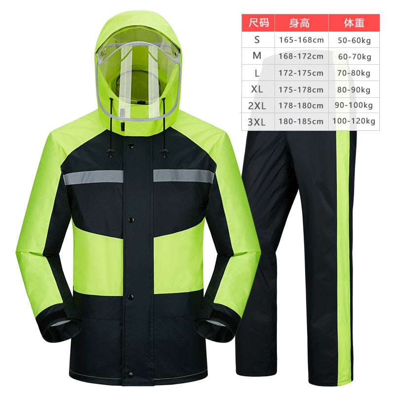 Raincoat Rain Pants Suit Men and Women Adult Motorcycle Riding Protective Clothing Anti-storm Raincoat