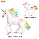 Oenux Classic Mythical Rainbow Pegasus Simulation Animal Original Fairy Tale Fly Horse Action Figures Model PVC Educational Toys