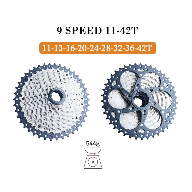 Sunshine Mountain Bike 8 9 10 11 12 Speed Velocidade Bicycle Cassette MTB Freewheel Sprocket 36T 40T 42T 46T 50T 52T for SHIMANO