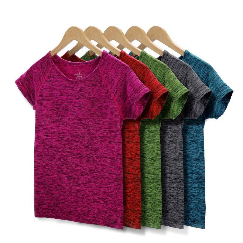 VEAMORS, camiseta de Yoga deportiva de secado rápido para mujer, camisetas de manga corta transpirables para ejercicios, camisetas deportivas para gimnasio y correr, ropa deportiva