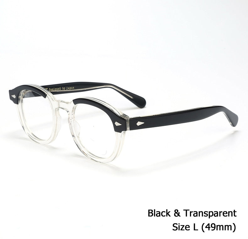 JackJad Top Quality Acetate Frame Johnny Depp Lemtosh Style Eyewear Frame Vintage Round Brand Design Eyeglasses Oculos De Grau