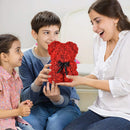 Gifts for Mom Rose Bear 25Cm/40Cm Artificial Flowers Rose Teddy Bear Wedding Anniversary Birthday Gifts for Her Girlfriend Women