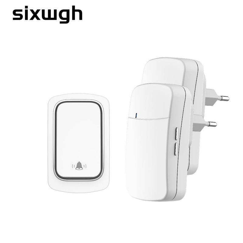 SIXWGH Wireless Doorbell No Battery required Waterproof Self-Powered Door bell Sets Home Outdoor Kinetic Ring Chime Doorbell