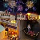 CUTEBEE diy libro rincón estante insertar miniaturas casa de muñecas muebles de madera 3D casa de muñecas Kit juguete para regalo para madre amiga