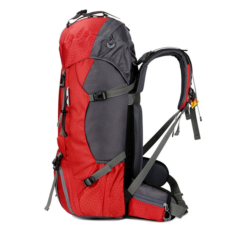 Free Knight 60L Camping Senderismo Mochilas Bolsa al aire libre Mochilas turísticas Bolsa de deporte de nylon para escalar Viajar con cubierta de lluvia