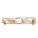 PEANDIM Minimalist Round Mirror Tray Desktop Cosmetics Jewelry Storage Tray Wedding Party Display Living Room Household Dessert