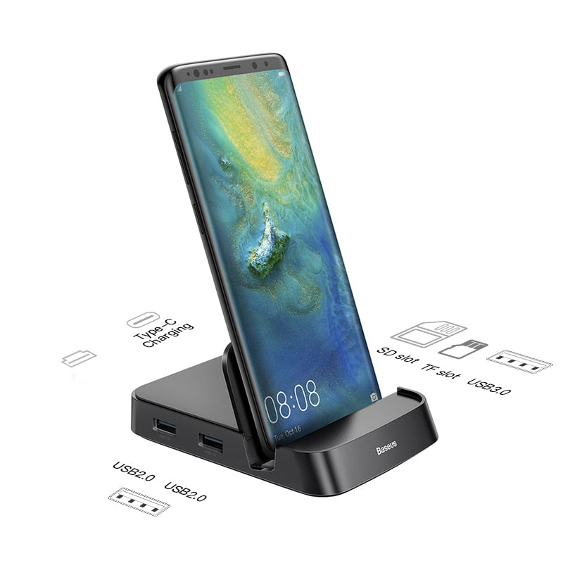 Baseus USB Type C HUB Docking Station For Samsung S20 S10 Dex Pad USB-C to HDMI-compatible USB 3.0 HUB SD TF Card PD Adapter