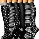 5/6 Pairs Men and Women Compression Socks Circulation Recovery Varicose Veins Nursing Travel Running Hiking Sports Socks