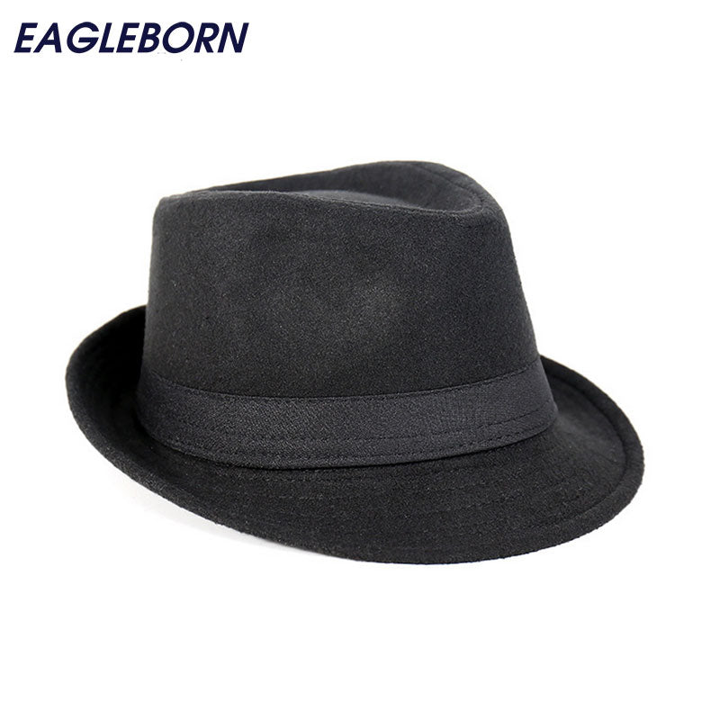 New Free Shipping Wide Brim Men Fedora Hats Jazz Caps Flat Top Hat Gorras Casquette Brief Style Hat Chapeu Wedding Church Hats