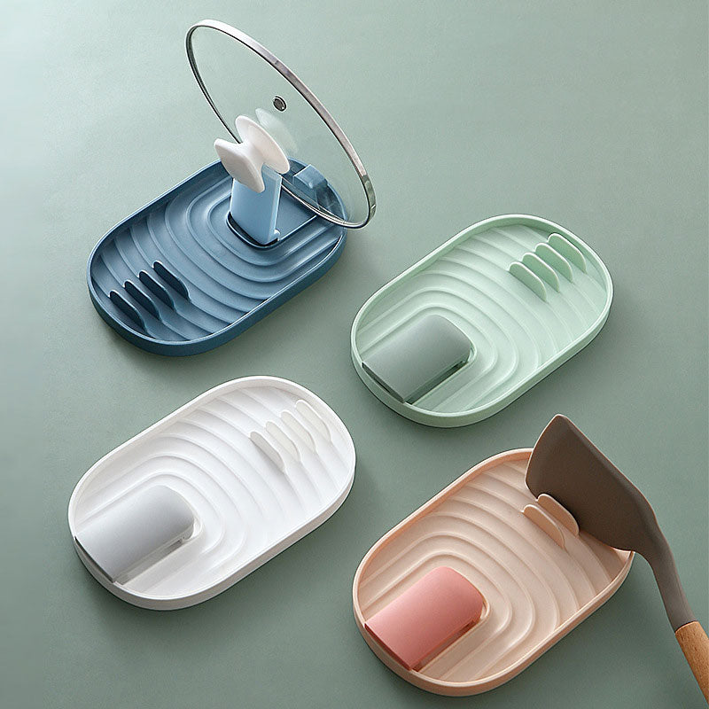 Kitchen Spoon Holder Cooking Utensil Stand Pot Lid Spoon Rest Storage Rack Pad Stand Containers Kitchen Gadgets