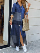 ZANZEA Women's Dress Vintage Shirt Vestido De Mujer Casual Solid Ropa De Mujer 2022 Female Lapel Neck Party Dress