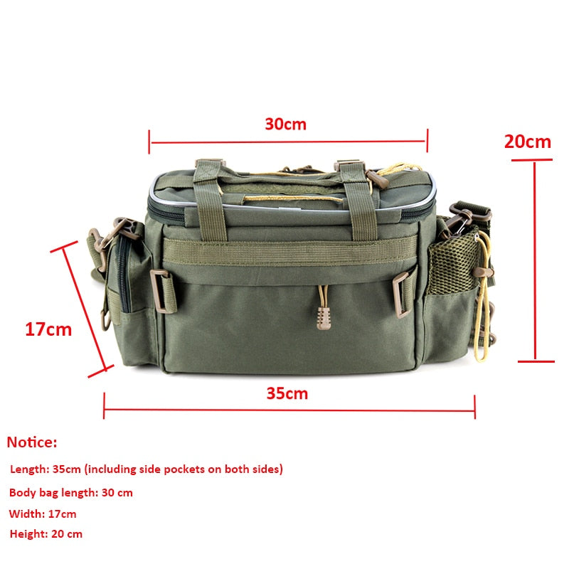 Multifunktionale wasserdichte Angeltasche Outdoor Sports Hüfttasche Angelköder Ausrüstung Aufbewahrungstasche Einzelne Umhängetaschen X448