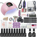 Manicure Set Acrylic Nail Kit With 120/54W Nail Lamp Choose Gel Nail Polish Nail Art Set  Manicure Machine All For Manicure
