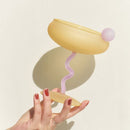 New Ins Slash Glass Cup Jelly Beans Twisty Goblet Drinking Glasses for Drinks Frosted Sweetmeats Cup Of Ice Cream Cereal Bowl