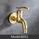 Doodii Carved Wall Mount Zinc Alloy Antique Bibcock Garden Wash Basin Faucet Decorative Outdoor Garden Mop Taps Torneira parede
