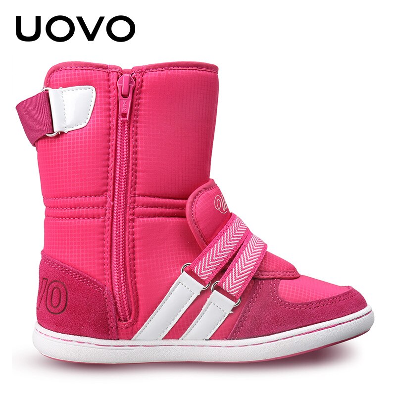 Hot Sale UOVO Brand Kids Shoes Winter Footwear Children Fashion Baby Warm Beatiful Girls Short Boots Size