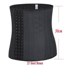 25 Steel Bone Waist Trainer Stomach Slimming Belt Modeling Straps Corset Latex Tummy Wrap Body Shaper Belly Reducing Sheath XXS