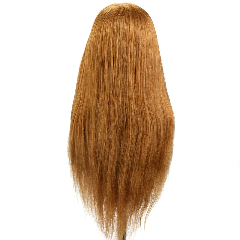 Cabeza de entrenamiento de cabello 100% Real de 24 pulgadas con peinados de hombro cabeza de maniquí de muñeca ficticia para cabeza de maniquí de peluquería