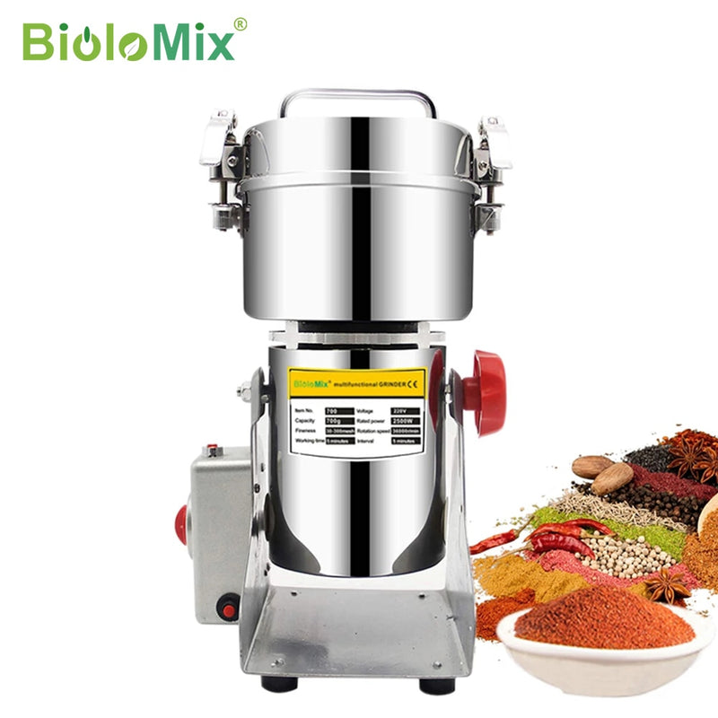 BioloMix 800g 700g Grains Spices Hebals Cereals Coffee Dry Food Grinder Mill Grinding Machine Gristmill Flour Powder crusher