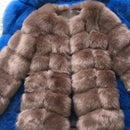 ZADORIN Furry Silver Fox Faux Fur Coat Women Luxury Winter Thick Warm Long Faux Fur Jackets and Coats Ladies Overcoat Streetwear