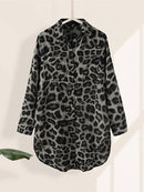 Tunics Women Shirts Celmia  Summer Vintage Leopard Print 2022 Long Blouses Elegant Long Sleeves Office Tops Casual Loose Blusas