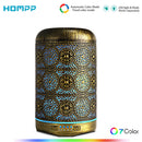 Metal Aromatherapy Machines 260ml Essential Oils Diffuser Air Humidifier 7 Colors Night Light Auto Shut Off Timer Office Bedroom