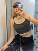 QWEEK Gothic Harajuku Black Cargo Pants Women Chain Wide Leg Goth Hippie Streetwear White Trousers Loose Female Baggy Fashion