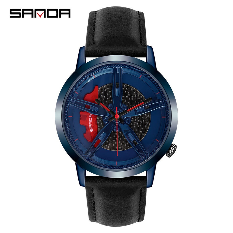 Man Fashion Car Rim Watch Custom Design Car Wrist Watch All Steel Custom not Printing Wheel Rim Hub Watches Relogio Masculino