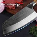 Cuchillo de cocina con patrón láser de Damasco, cuchillo de Chef chino de acero inoxidable, cuchillo de carnicero para picar carne, cortador de verduras