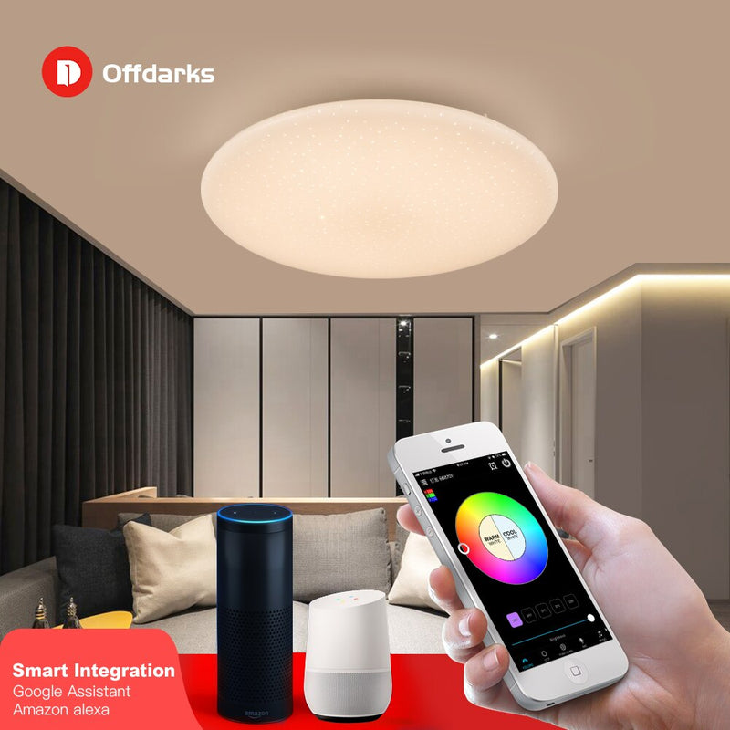 OFFDARKS Modern LED Smart Ceiling Light WiFi / APP Intelligent Control Ceiling lamp RGB Dimming 36W / 48W / 60W / 72W