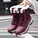 TUINANLE Ankle Boots Women Winter Shoes Keep Warm Non-slip Black Snow Boots Ladies Lace-up Plus Size 41 Boots Chaussures Femme