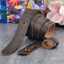 Vintage Leather Belts Without Buckles Men Belt Ceinture Homme Retro Mens Leather Belts Without Buckles 95-130CM SP07