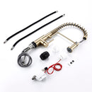 Toque en el grifo de la cocina Sensor negro mate Activado Extraiga el grifo mezclador del fregadero Acero inoxidable Manija única Bronce champán