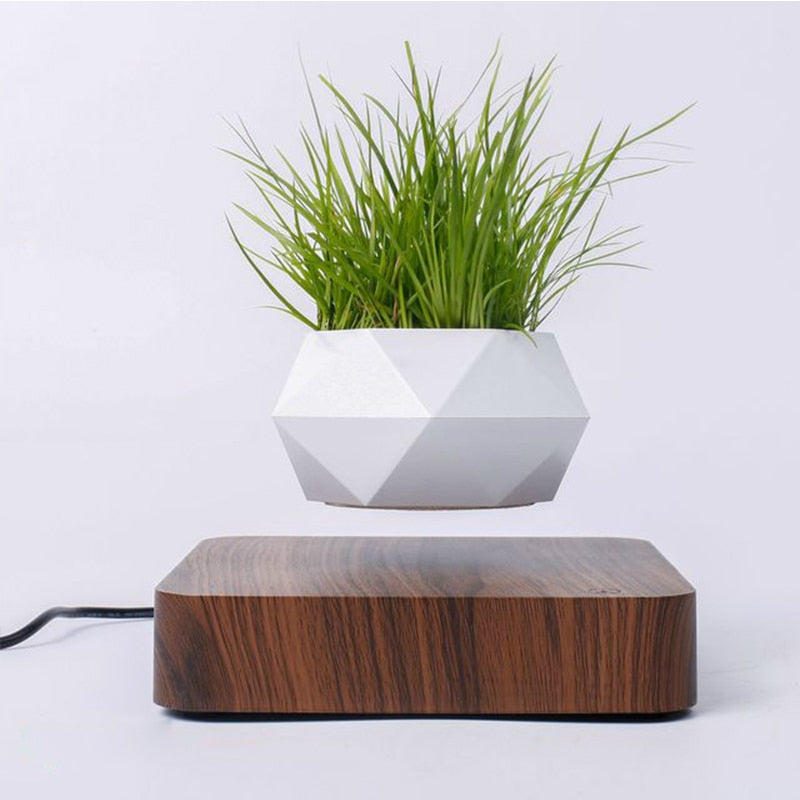 Hot Sale Levitating Air Bonsai Pot Rotation Planters Magnetic Levitation Suspension Flower Floating Pot Potted Plant Desk Decor