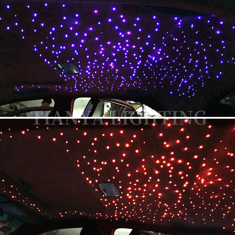 10W Car LED Starry Sky Ceiling Twinkle Fiber Optic Light Interior Decoration Roof Star Light Music Control Ambient Light