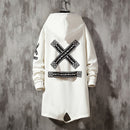 2023 Men Harajuku Hip Hop Coats Male Jacket Long Hoodie Cotton Fashion Swag Coats Jackets Streetwear Hombre Oversize Jacket