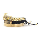 4pcs/set Luxury Stainless Steel Beads Royal King Crown Men Bracelet CZ Roman Bracelets &amp; Bangles Keep Color Rock Punk Jewellery