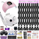 40 Colors Nail Polish super Manicure Set 120/80/54W LED Nail Lamp Nail Set With All Tools Needed For Manicure Electric Nail File