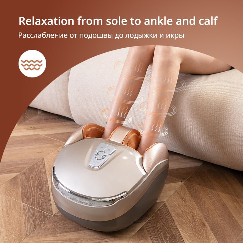 MARESE Electric Foot Massager Machine With Deep Vibration Massage Heated Rolling Kneading Air Compression Healthy Gift M7 Plus