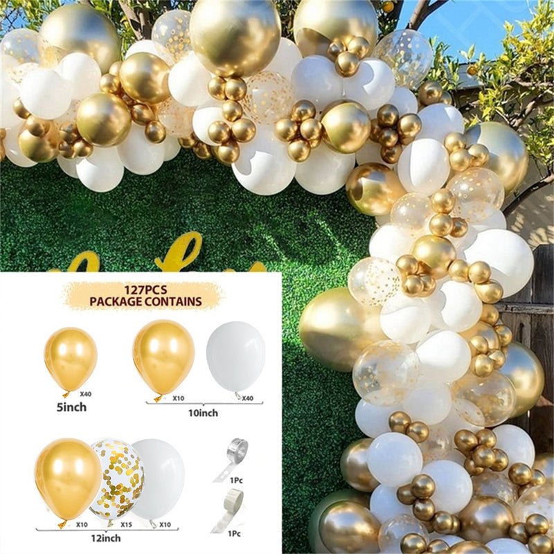 Kit de arco de guirnalda de globos rosa caliente, pegatinas de mariposa, globos de látex de oro rosa cromado para cumpleaños, boda, decoración de fiesta de bienvenida de bebé