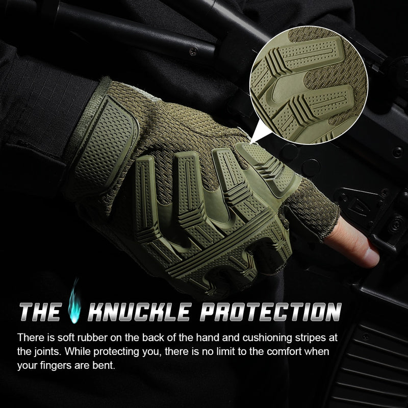 Fingerless Glove Half Finger Gloves Tactical Military Army Mittens SWAT Airsoft Bicycle Outdoor Shooting Hiking Driving Men New