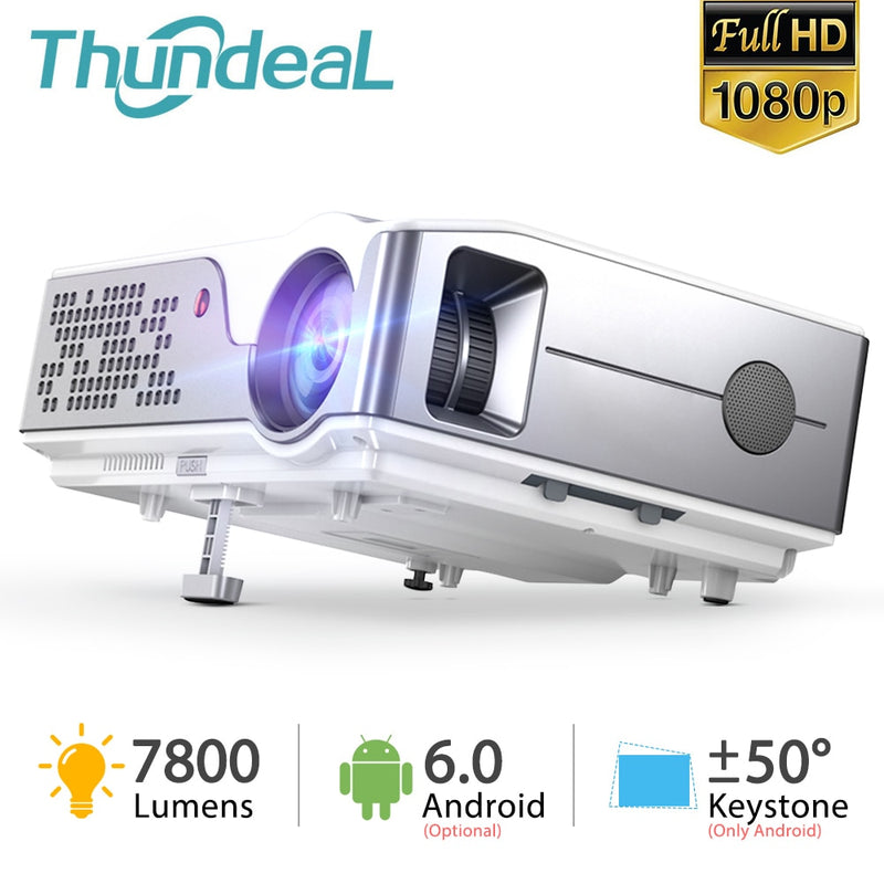 ThundeaL Full HD-Projektor Nativer 1920 x 1080P WiFi-Android-Projektor TD96W TD96 Beamer Heimkino-Video-Großbildprojektor