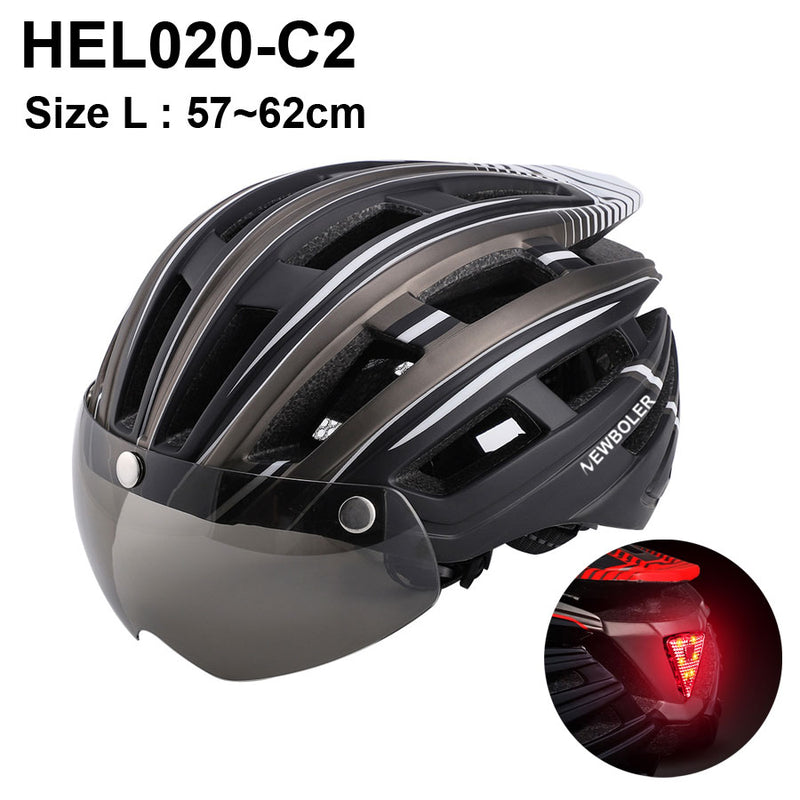 Electric Scooter Helmet With LED Rear Light Adult Cycling Helmet For MTB Road Bike Bicycle Ski Downhill Skateboard Night Riding