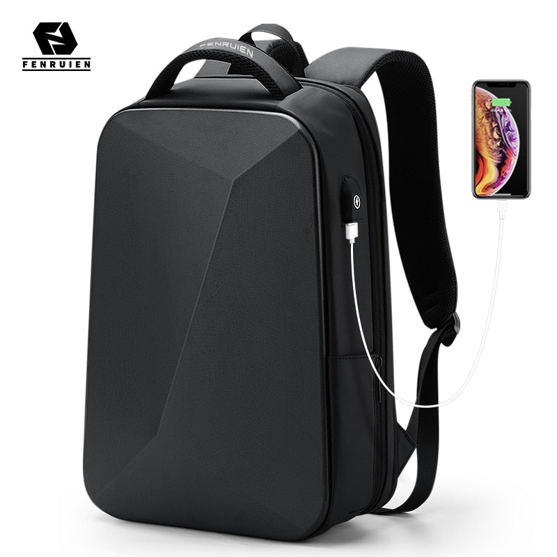 Fenruien Marke Laptop Rucksack Anti-Diebstahl Wasserdichte Schulrucksäcke USB Lade Männer Business Reisetasche Rucksack Neues Design