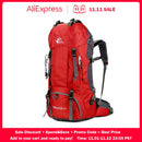 Free Knight 60L Camping Senderismo Mochilas Bolsa al aire libre Mochilas turísticas Bolsa de deporte de nylon para escalar Viajar con cubierta de lluvia