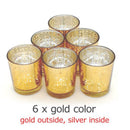 ERMAKOVA 6/12 Pcs Votive Candle Holder Mercury Glass Tealight Candle Holder for Wedding Parties Hotel Cafe Bar Home Decoration