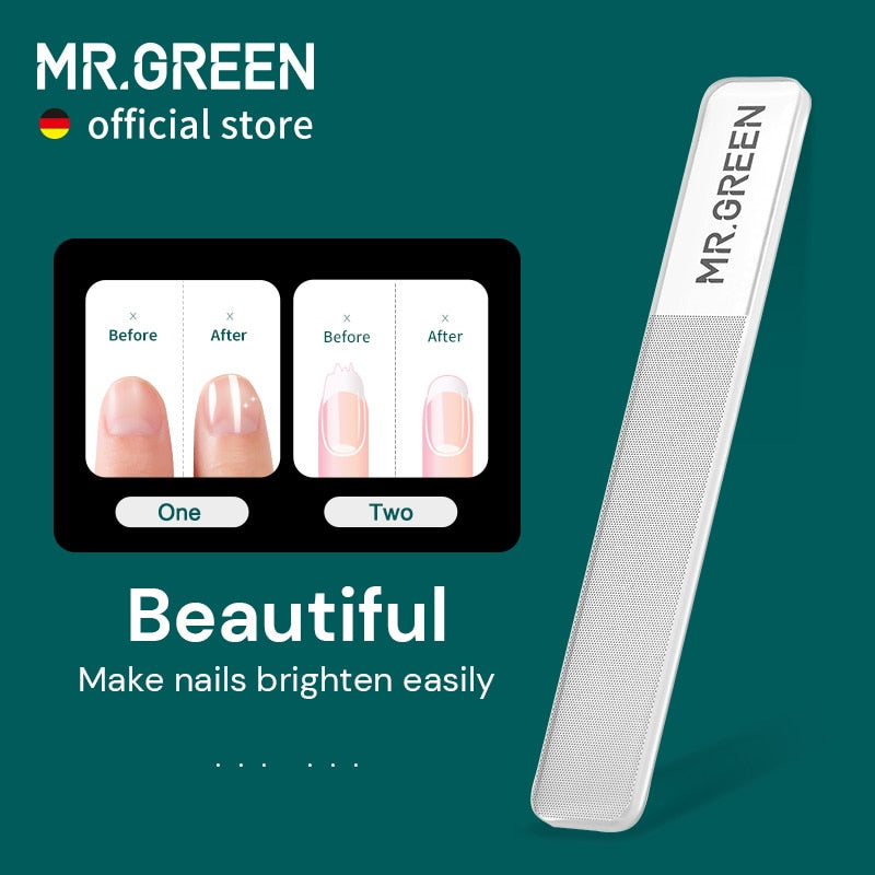 MR.GREEN  Nano Glass Nail Files Professional Polishing Manicure Art Tool  Washable make nails brighten easily like nail polish