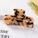 Fashion Leopard Print Hair Claws Geometric Hair Clamp Grab Hair Styling Hair Clips for Women Girls Hairpin Hair Accessories