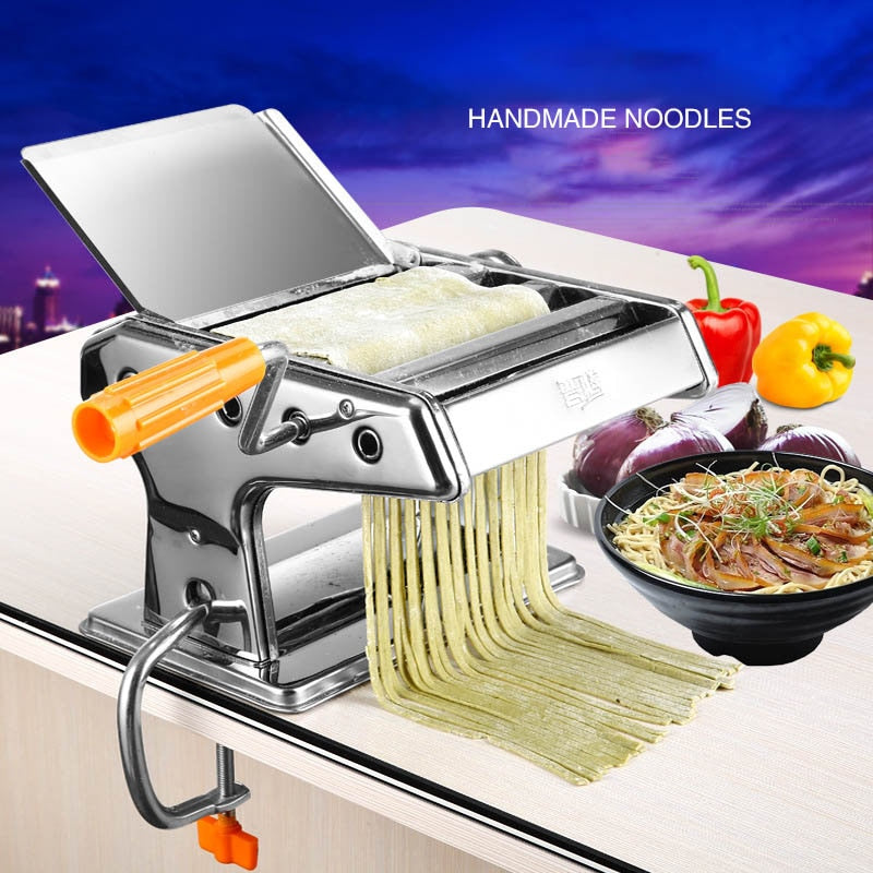Manuelle Nudelmaschine Kleine Haushaltsnudelmaschine Zwei Messer Nudelmaschine Multi-Kinetische Edelstahl-Küchenwerkzeuge