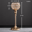 Golden Candle Holder Metal Candlestick Festival Wedding Dining Table Decoration Candle Accessory Desktop Candlesticks Home Decor